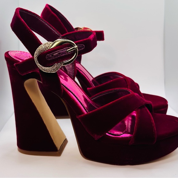 Vince Camuto Shoes - Vince Camuto Burgundy Velvet Heels